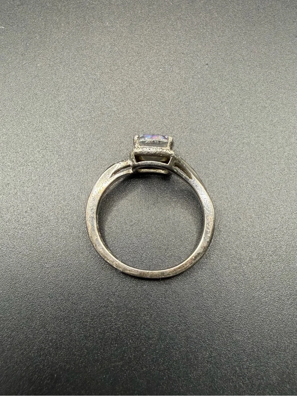 Vintage Sterling Silver 925 Mystic Topaz Ring Size 6.5 Jewelry Wedding Band